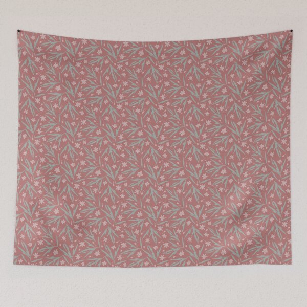 Item preview, Scattered leaves and blossoms, dusky pink designed and sold by Amilia Korre.