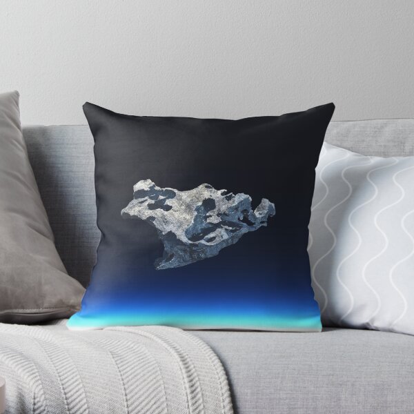 meteorite in space Throw Pillow
