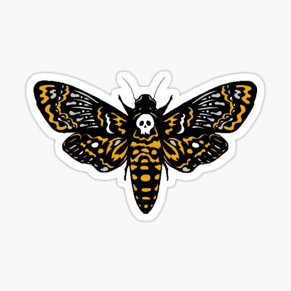 Deaths Head Moth Sticker