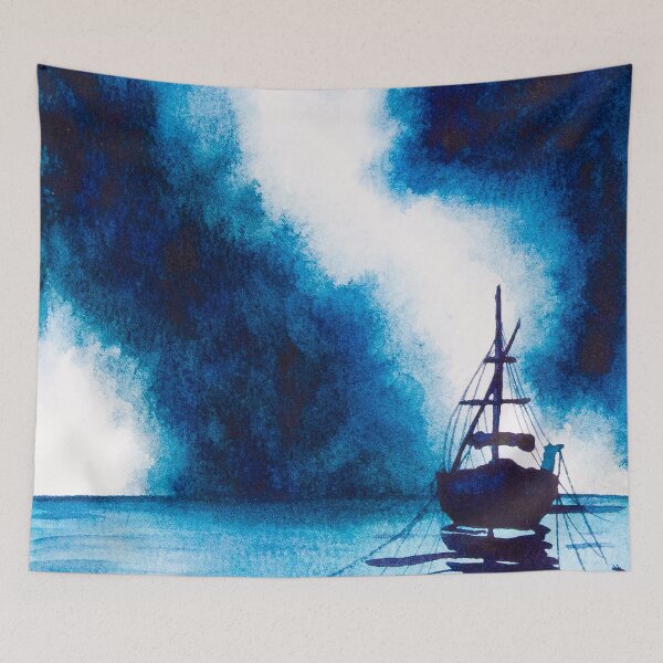 Item preview, Boat on Stormy Seas in Watercolour designed and sold by Chantellearts.