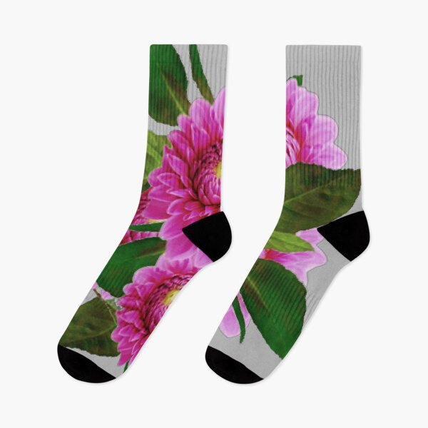 Item preview,  AWESOME PURPLE DAHLIA FLORALS GREY  ART designed and sold by sharlesart.