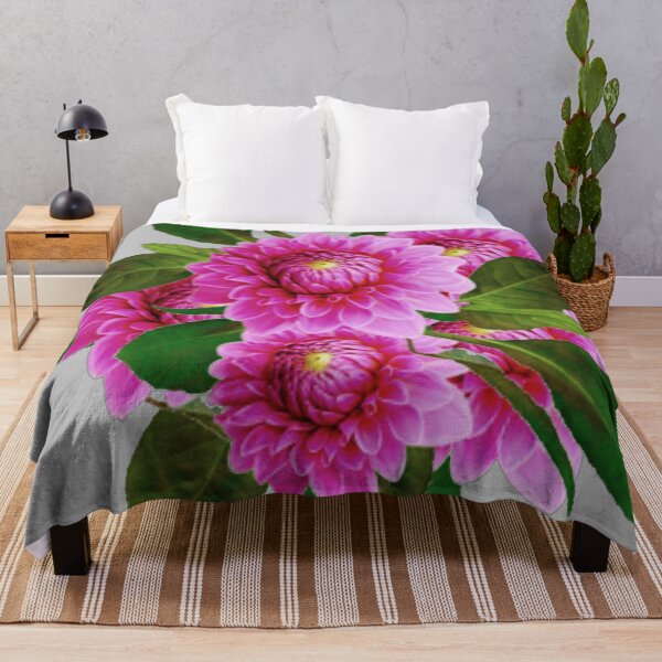 Item preview, AWESOME PURPLE DAHLIA FLORALS GREY ART designed and sold by sharlesart.