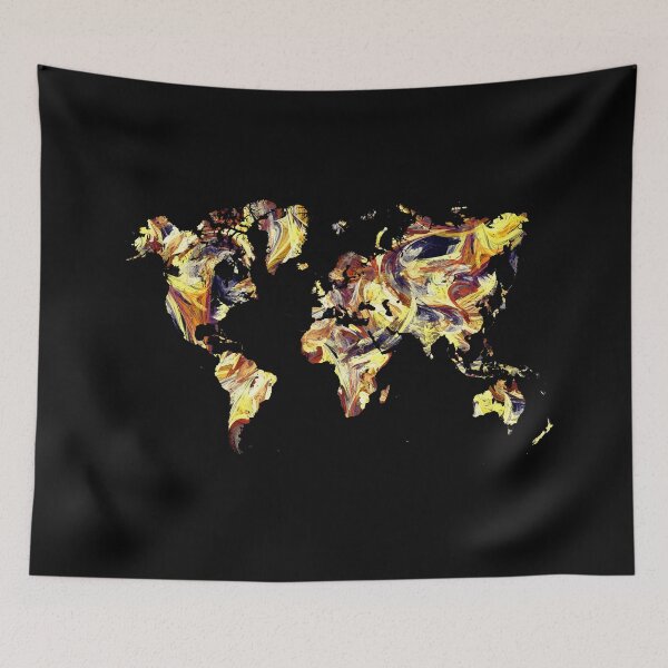 Item preview, Marbled world map designed and sold by adiosmillet.