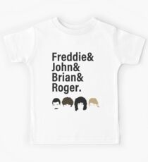 Queen, Freddie & John & Brian & Roger hair Kids Tee