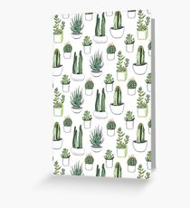 Watercolour cacti & succulents Greeting Card