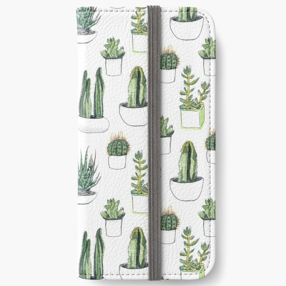 Watercolour cacti & succulents iPhone Wallet