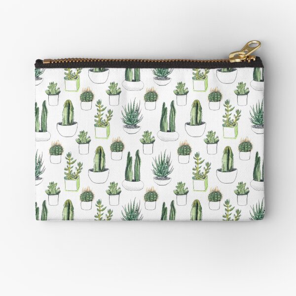 Watercolour cacti & succulents Zipper Pouch