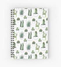 Watercolour cacti & succulents Spiral Notebook