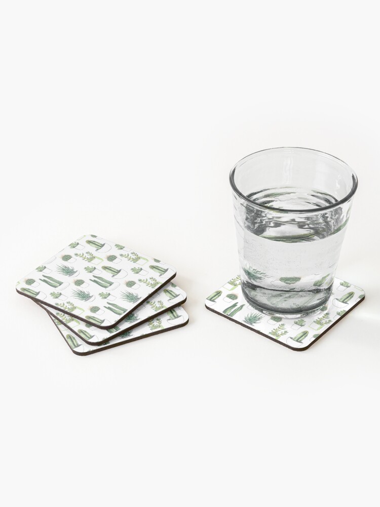 Alternate view of Watercolour cacti & succulents Coasters (Set of 4)
