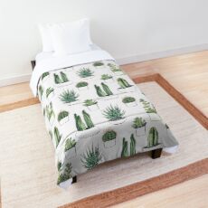 Watercolour cacti & succulents Comforter