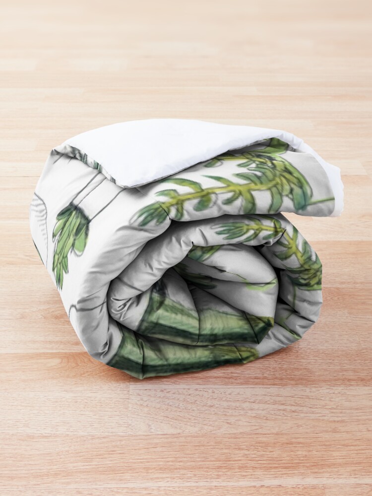 Alternate view of Watercolour cacti & succulents Comforter
