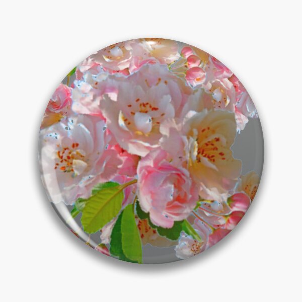 Item preview, PINK FLOWER BLOSSOMS ABSTRACT PATTERN ON GREY ART   designed and sold by sharlesart.