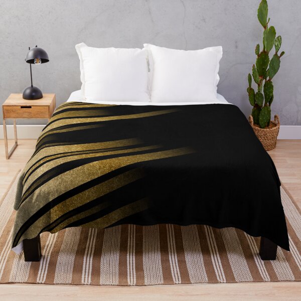Item preview, Abstract Gold and Black Striped designed and sold by SoccaTamam.