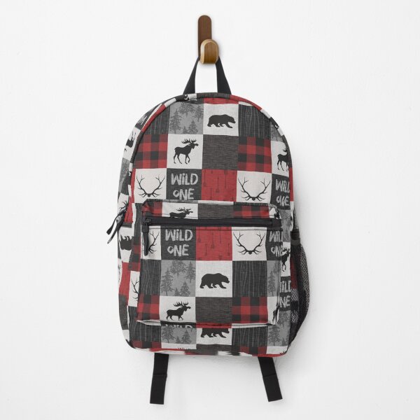 Item preview, Wild One Woodland Patchwork- Red, Black, grey designed and sold by SugarPineDesign.
