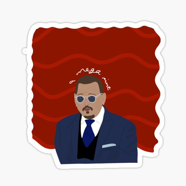 Johnny Depp Mega Pint Sticker