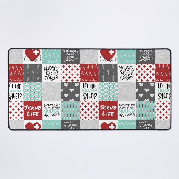 Item preview, Copy of Nurse Patchwork - red/aqua designed and sold by SugarPineDesign.