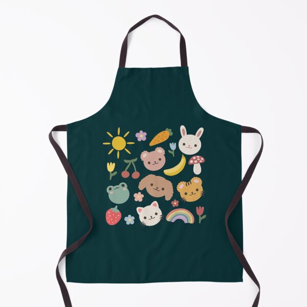 Item preview, Cute cartoon children hand draw illustration set with cat dog rabbit frog bear, flowers, sun and fru designed and sold by acghouse1.