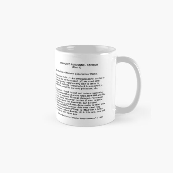 Armoured Personnel Carrier, RAM II, Kangaroo - MUG Classic Mug
