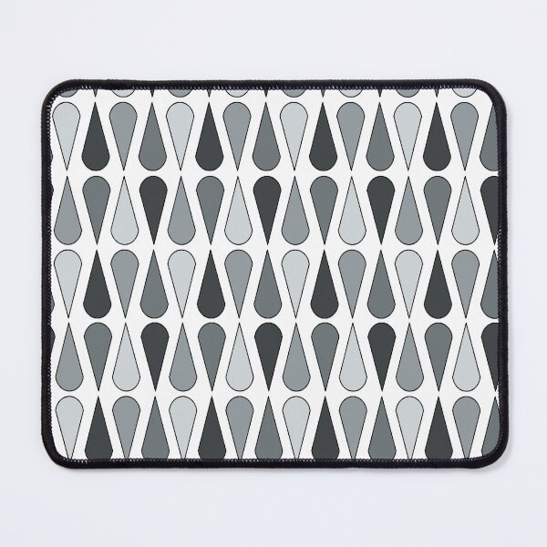 Item preview, Retro Midcentury Teardrops Gray designed and sold by thepixelgarden.