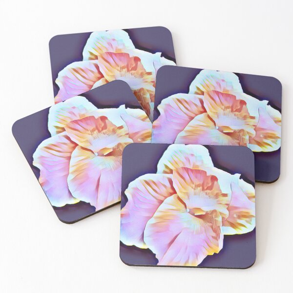 Item preview, White, Pink, Marron, Gold, Tropical Canna Lily with Purple Background designed and sold by AJDesignsstuff.