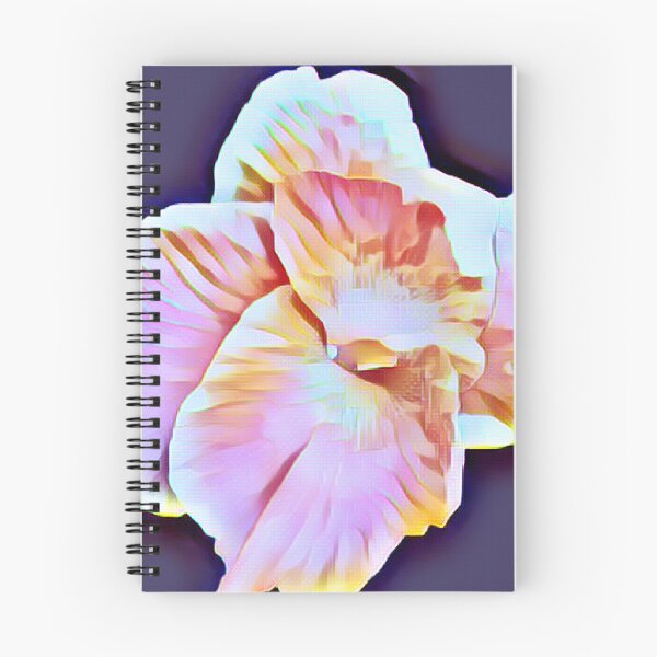 Item preview, White, Pink, Marron, Gold, Tropical Canna Lily with Purple Background designed and sold by AJDesignsstuff.
