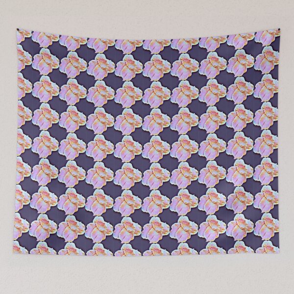 Item preview, White, Pink, Marron, Gold, Tropical Canna Lily with Purple Background designed and sold by AJDesignsstuff.