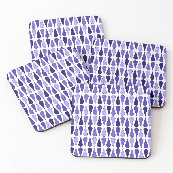 Item preview, Retro Midcentury Teardrops Indigo designed and sold by thepixelgarden.
