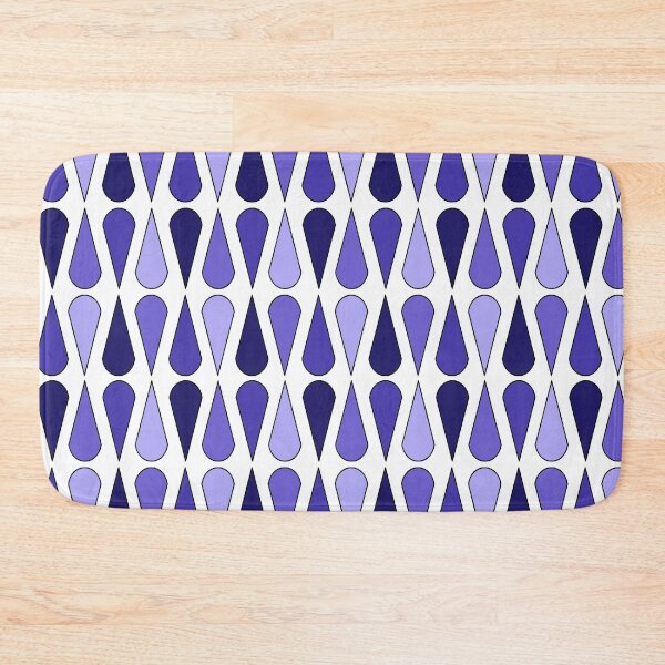 Item preview, Retro Midcentury Teardrops Indigo designed and sold by thepixelgarden.