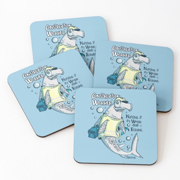 Item preview, Hammerhead shark Construction Worker Who Loves Fishing designed and sold by SPIRIMAL.