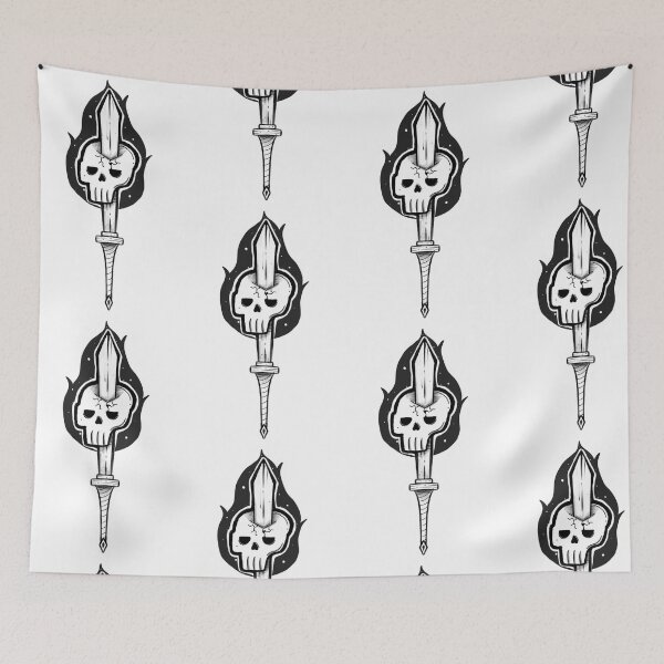 Item preview, Skull on Sword designed and sold by Little Crows Trinkets.