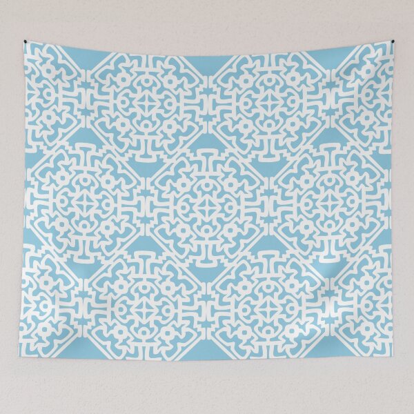 Item preview, Baby blue and white geomatic design  designed and sold by Mindhive31.