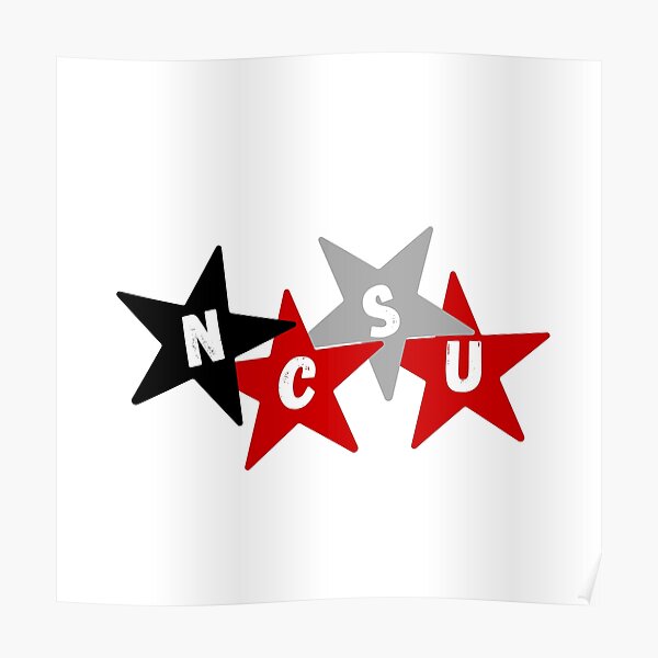 "NCSU" Poster for Sale by Cstoter Redbubble