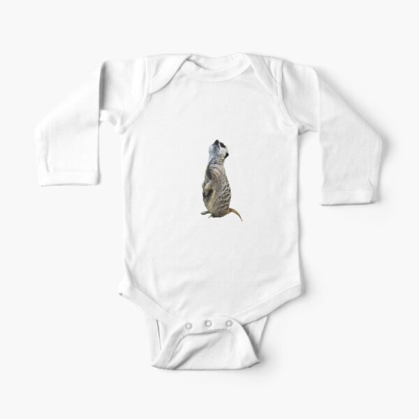 Meercat Stripes Long Sleeve Baby One-Piece