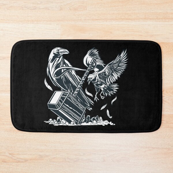 Item preview, Hugin and Munin Odin's ravens with Mjolnir designed and sold by Midgardr.