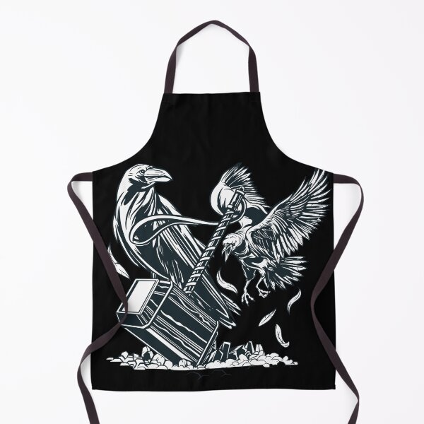 Item preview, Hugin and Munin Odin's ravens with Mjolnir designed and sold by Midgardr.