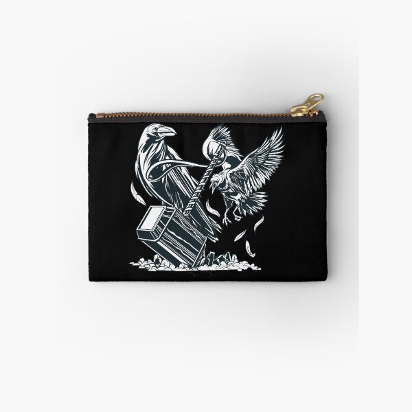 Item preview, Los cuervos de Hugin y Munin Odin con Mjolnir designed and sold by Midgardr.