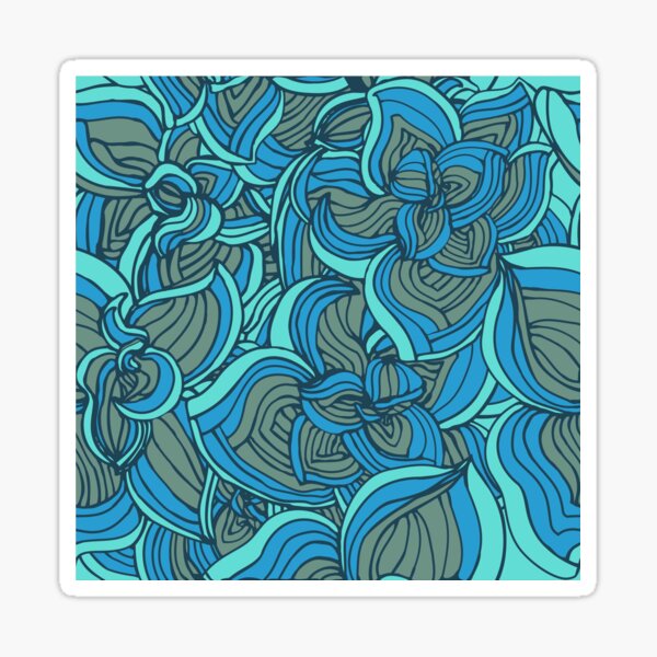 " Abstract Floral Pattern (mesmerizing Blue)" Sticker By CygnusX1 ...