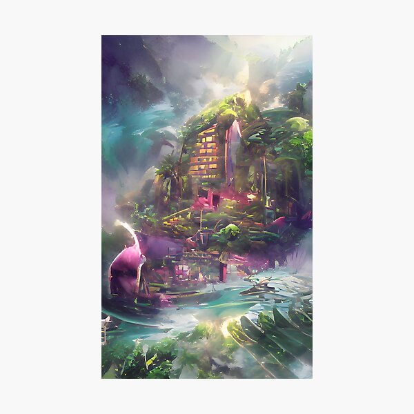 Item preview, futuristic tropical dreamscape  designed and sold by Rachaelah.