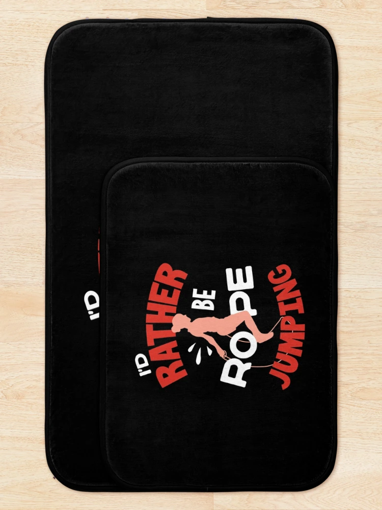 Thumbnail 5 of 6, Bath Mat, Jump Rope Skipping Rope Jumping Id Rather Be Rope Jumping designed and sold by ShopTheStyle.