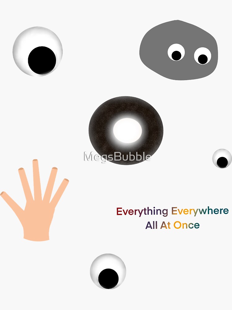 Everything Bagel and Googly Eye Sticker for Sale by Maeveykinzz