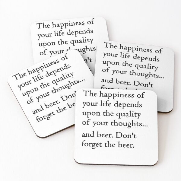 Item preview, Beer and Happiness Funny Quote designed and sold by MyJojoBean.