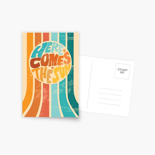 Item preview, Here-Comes-the-Sun-Retro-70s-Beatles-Art-Print designed and sold by Saunders Medlock.
