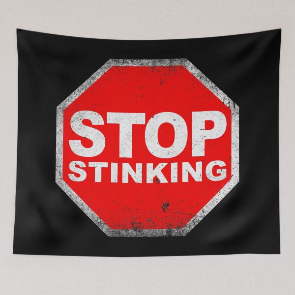 Item preview, Stop Stinking (Stop The Stink • Vintage Stop Road Sign • Cool Funny Viral Quote) designed and sold by SassyClassyMe.