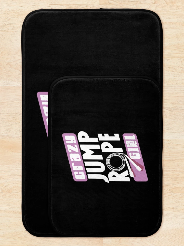 Thumbnail 5 of 6, Bath Mat, Jump Rope Skipping Rope Jumping Crazy Jump Rope Girl designed and sold by ShopTheStyle.