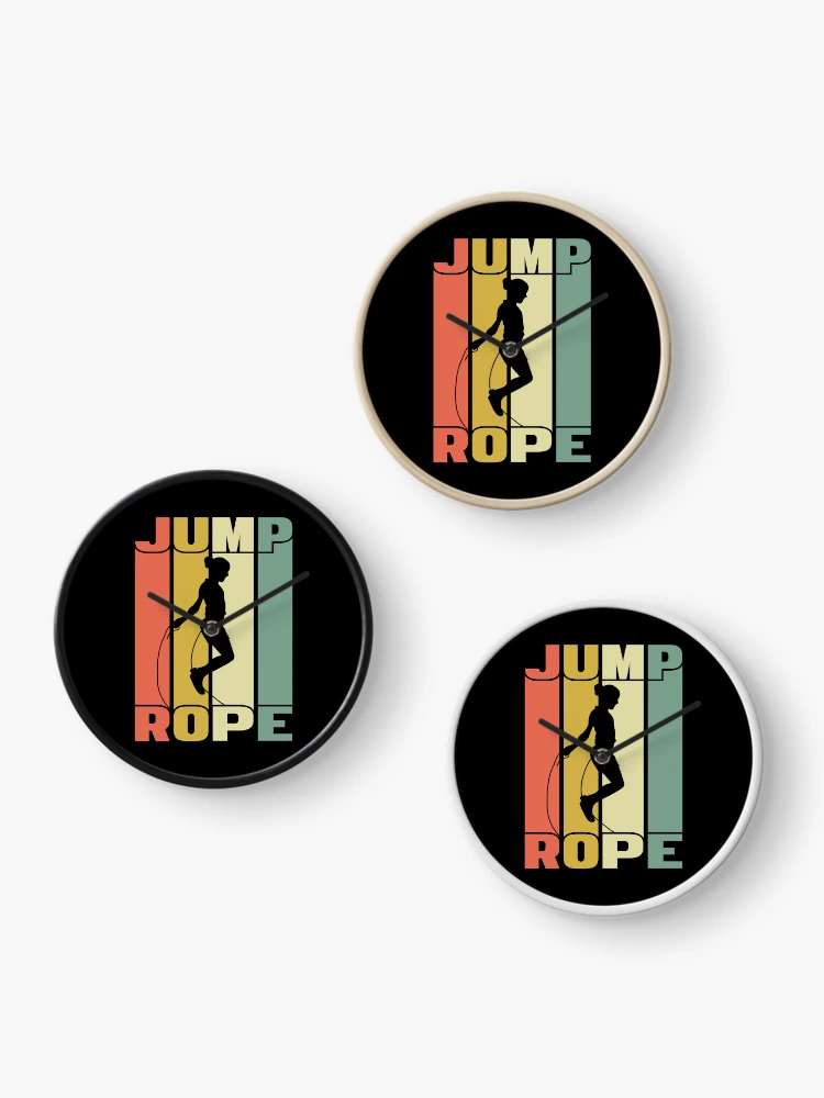 Thumbnail 3 of 4, Clock, Jump Rope Skipping Rope Jumping Jump Rope Silhouette designed and sold by ShopTheStyle.
