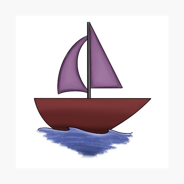 Aperçu de l'œuvre Voilier aux voiles violettes créée et vendue par thesofiaarchive.