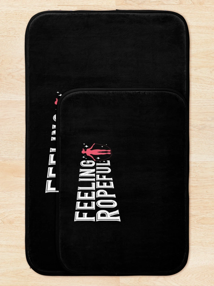 Thumbnail 5 of 6, Bath Mat, Jump Rope Skipping Rope Jumping Feeling Ropeful Pun designed and sold by ShopTheStyle.