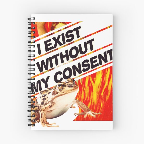 Item preview, I Exist Without My Consent Existential Toad Frog Meme designed and sold by unablake.