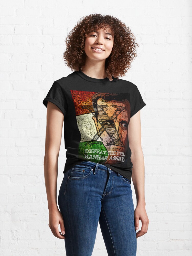 Alternate view of Defeat The Evil Bashar Assad Classic T-Shirt