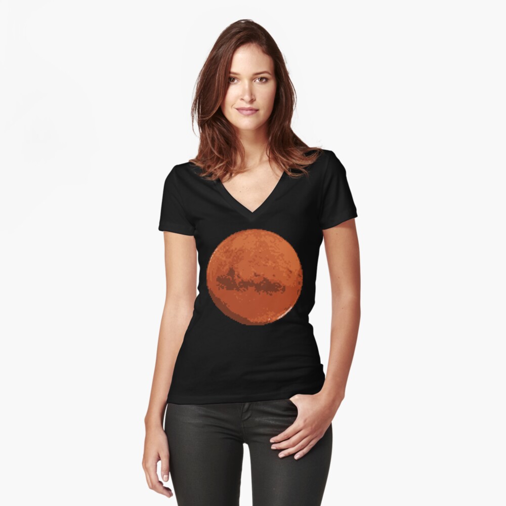 Item preview, Fitted V-Neck T-Shirt designed and sold by tanyaofmars.